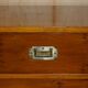 Vintage military campaign chest of drawers in burr yew wood.