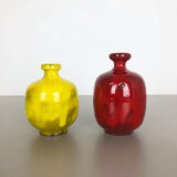 Set of 2 Ceramic Studio Pottery Vase by Hartwig Heyne Ceramics, Germany 1970s