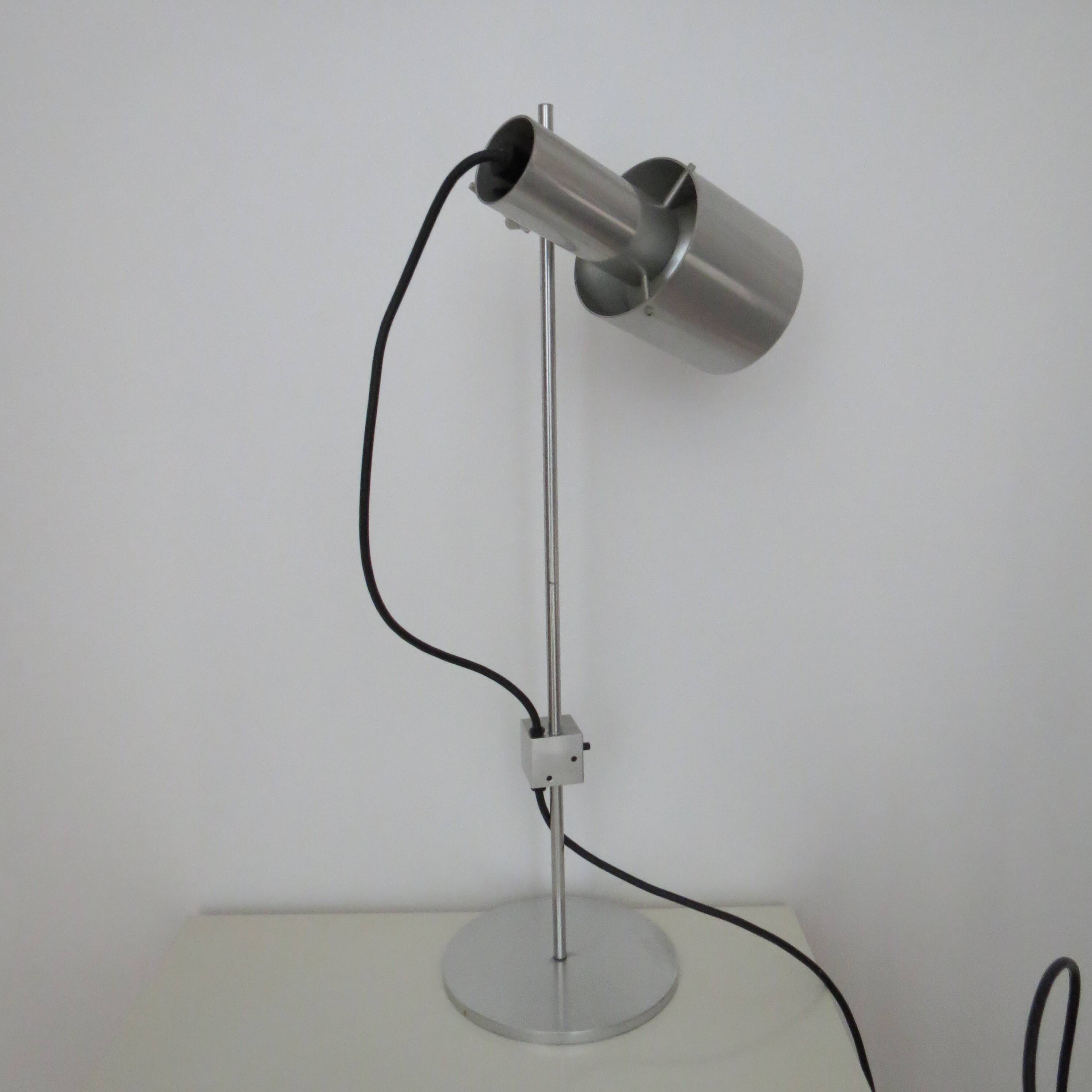 1960s desk lamp by Peter Nelson aluminium desk lamp mid century modern desk lamp