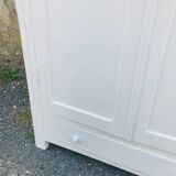 Antique white Parisian wardrobe with Majorelle blue interior