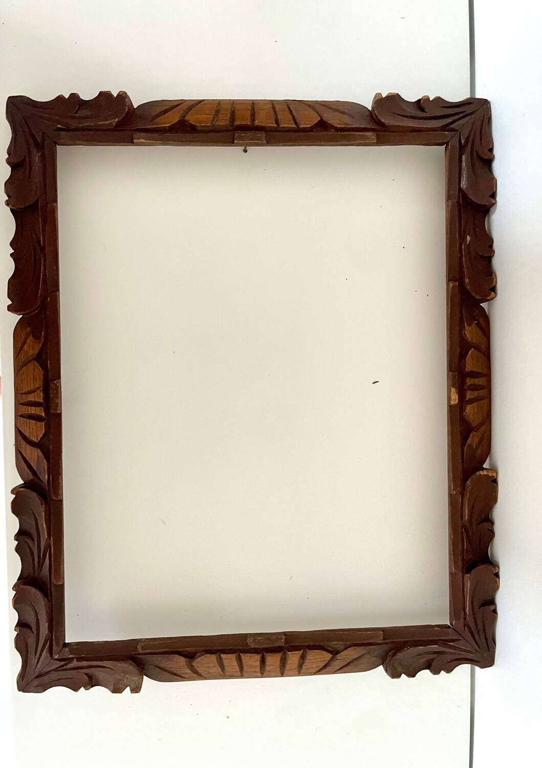 Antique handcarved frame Cedarwood 29.5 cm x 24 cm