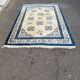 Large Chinese wool rug 200 x 310 cm — Blue & beige (Beijing style)