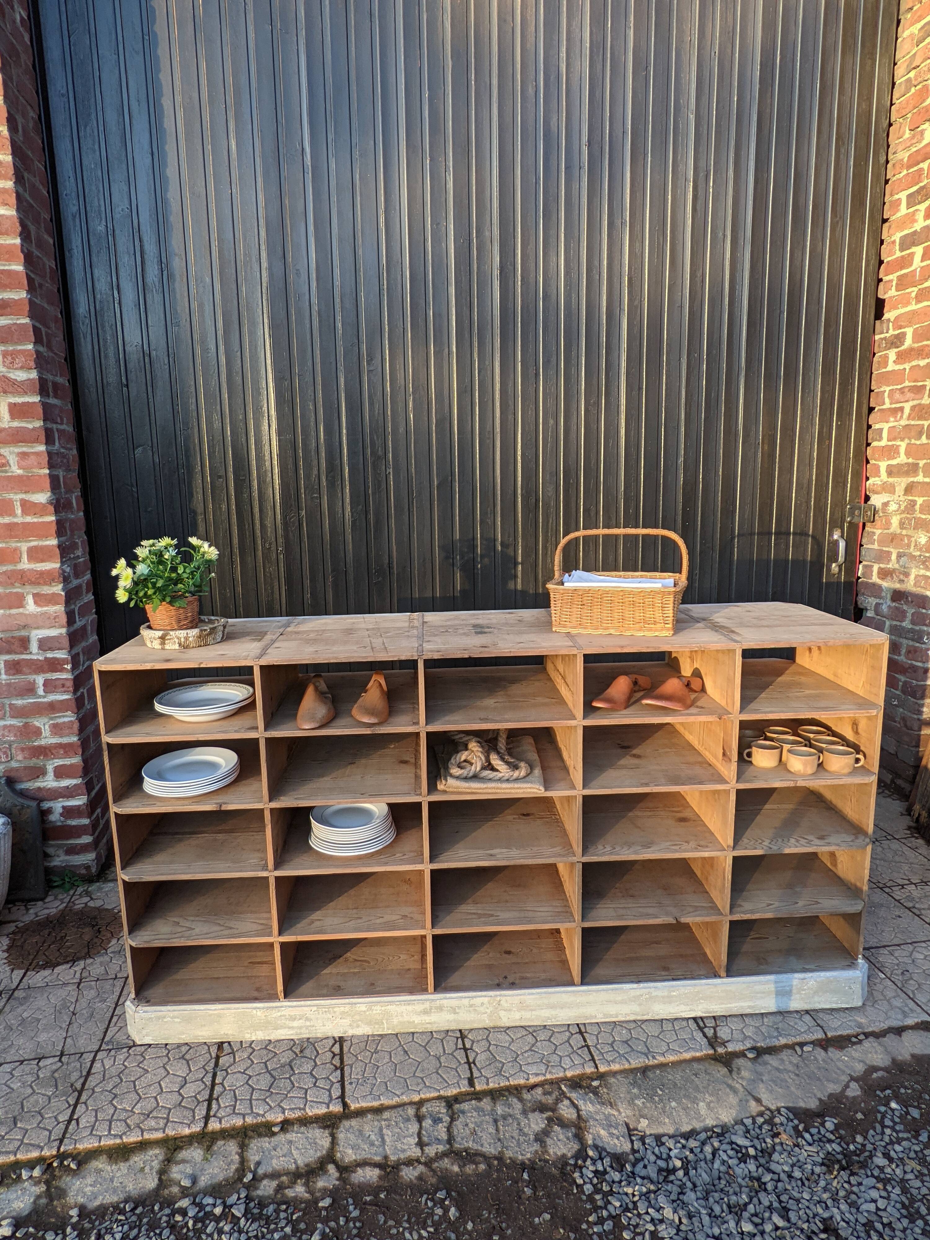 Wooden locker cabinet
