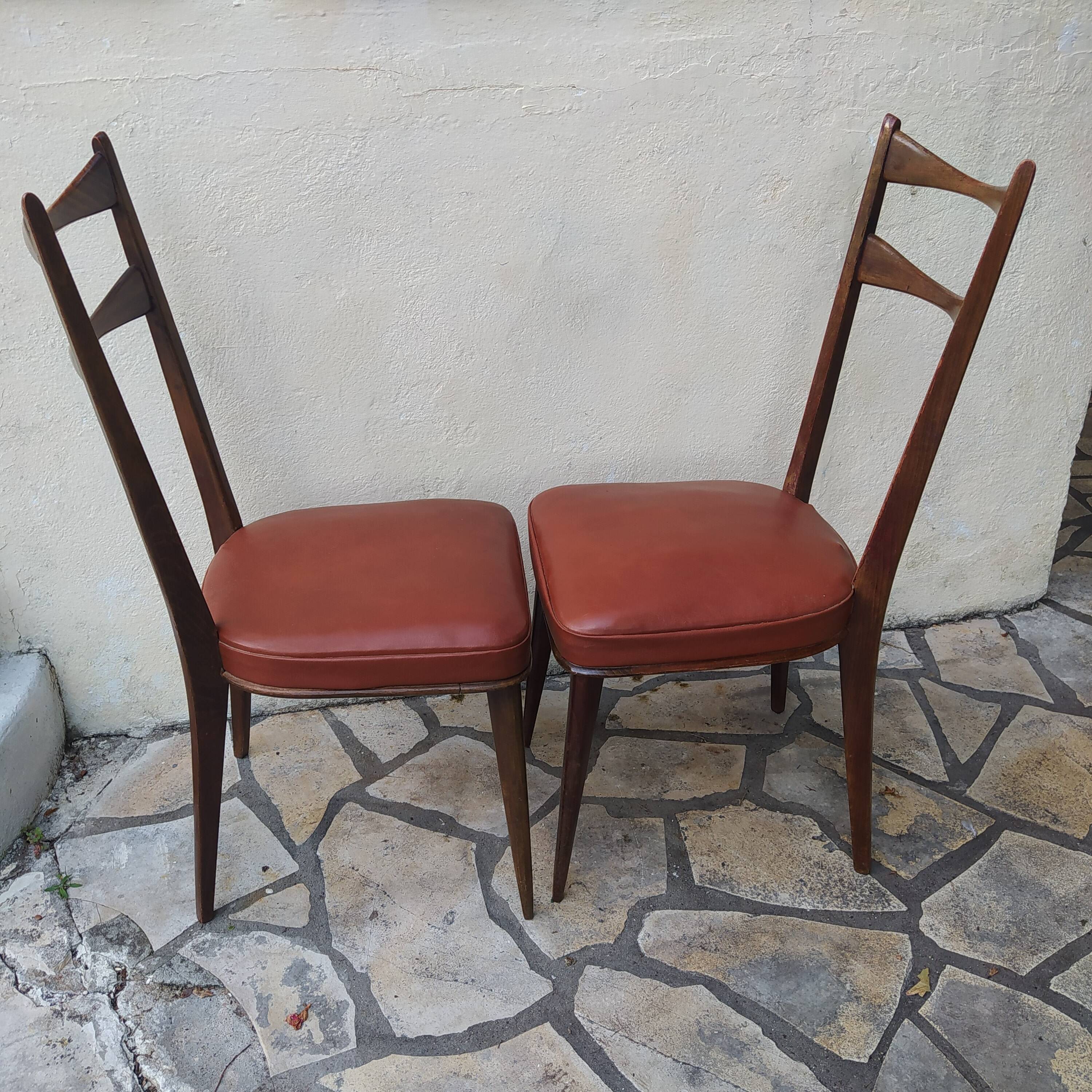 Two Italian design chairs Paolo Buffa 1950