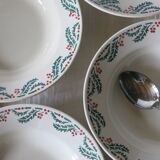 6 soup plates from Moulin des loups model “Houx” in good condition