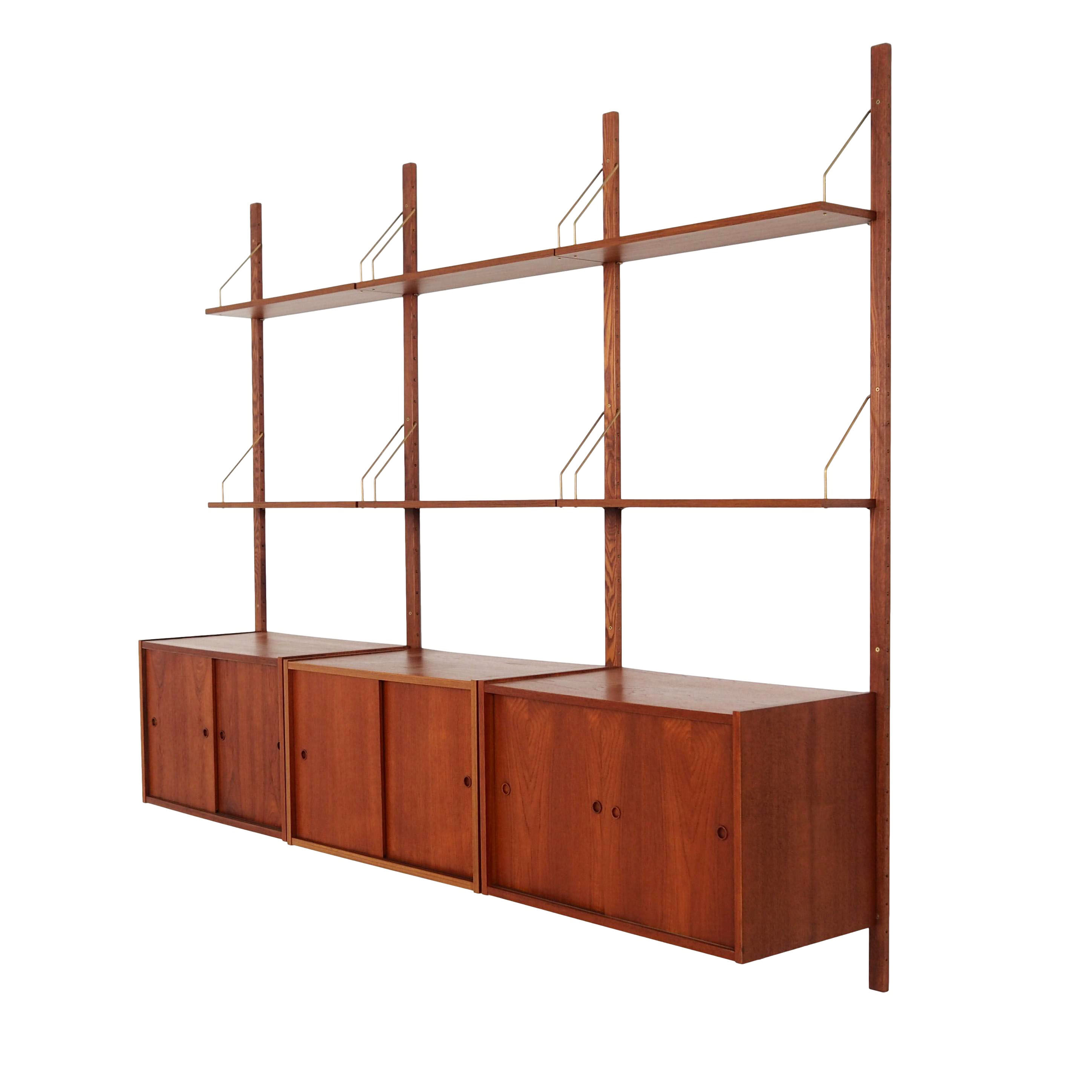 Teak modular bookcase PS System, Danish design, 1960s, manufactured by Rand