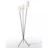 Lampadaire vintage tripodes à 3 abat-jours