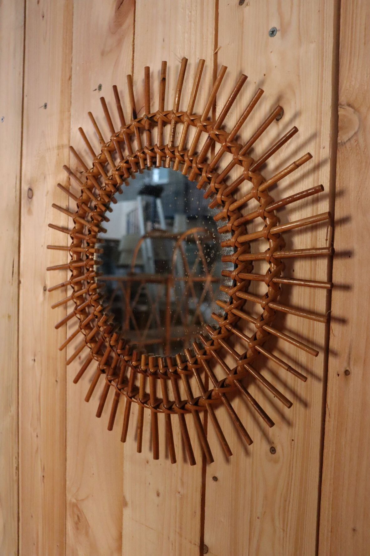 Rattan Sun Mirror