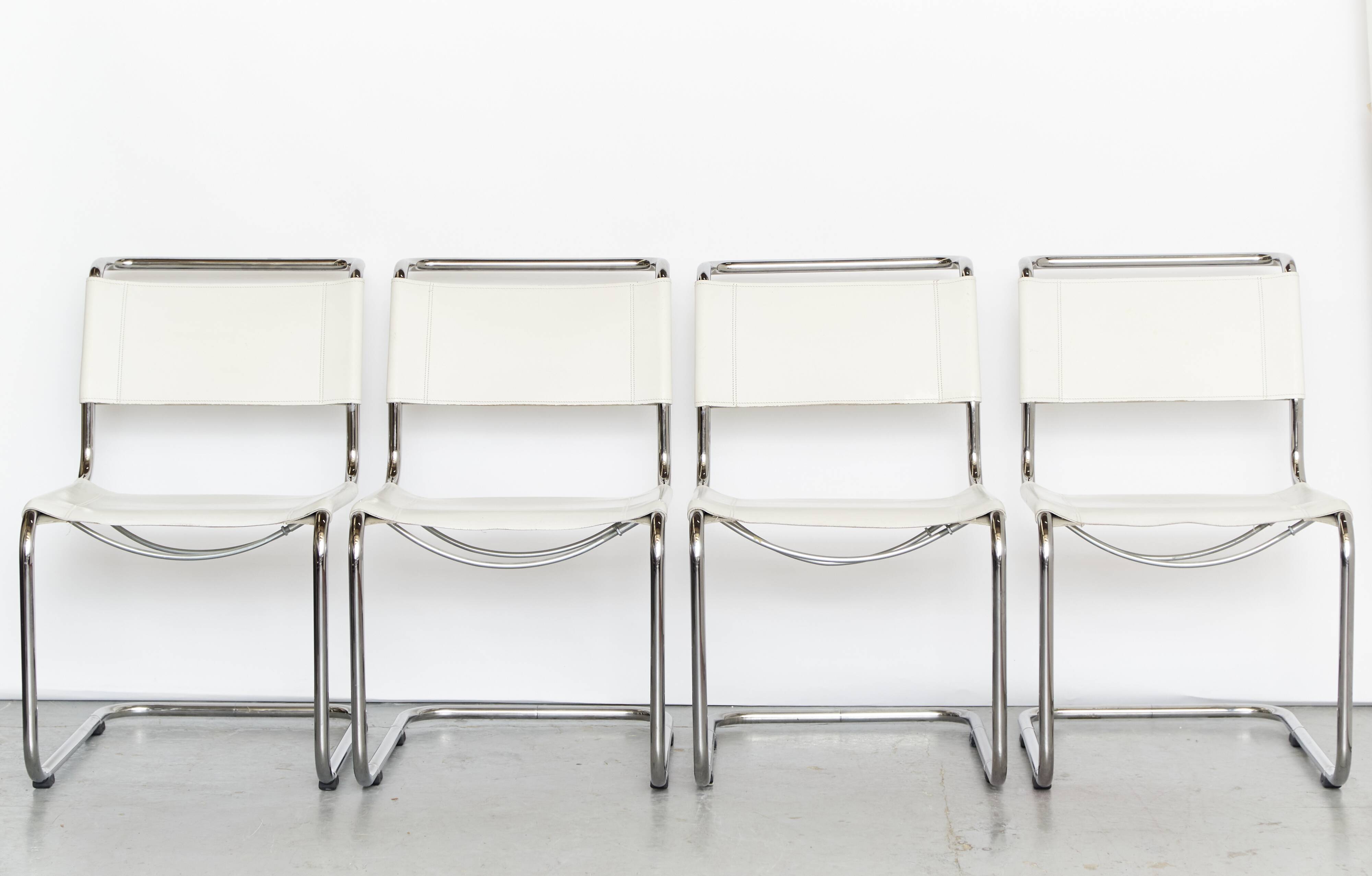 Chaises  S33 Mart Stam Thonet, lot de 4