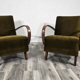 Fauteuils de Jindrich Halabala, années 1940, ensemble de 2