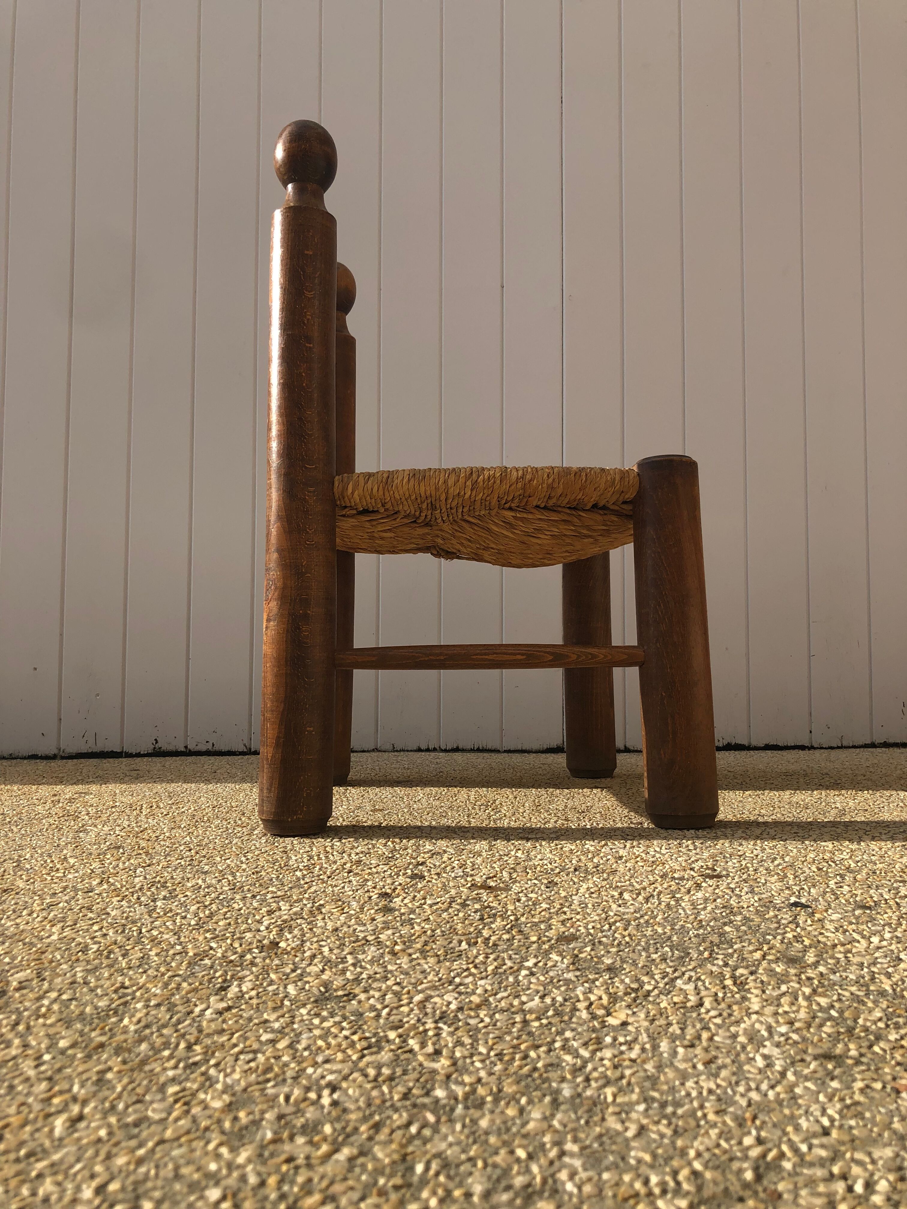 Braided rush low chair 1949