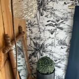 Carved wooden mirror in a bamboo style