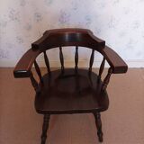 Fauteuil avec accoudoirs en bois