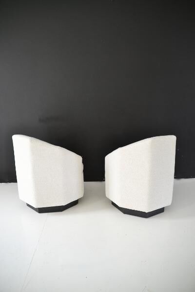 Pair of armchairs hexagonal shape year 70