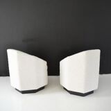 Pair of armchairs hexagonal shape year 70