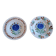 Set of 2 Gien Geoffroy Deep Plates with 19th Century Floral Decoration