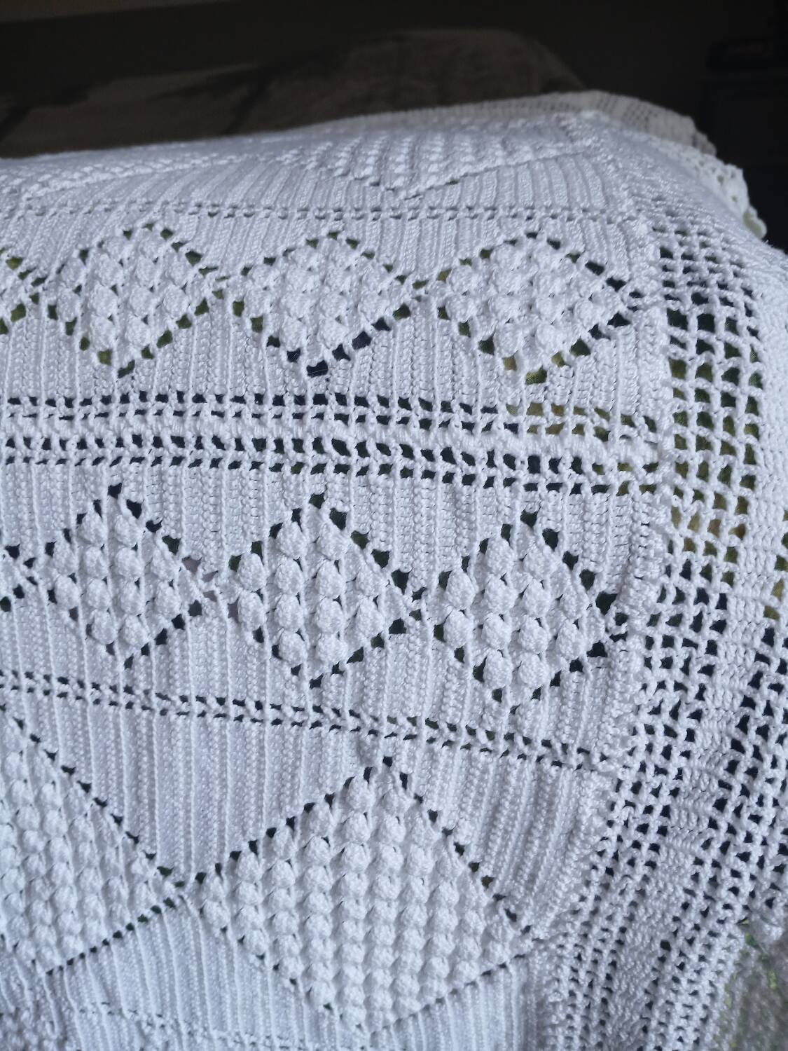 2 antique crochet bedspreads