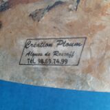 Applique années 70 resine et algues de roscoff création ploum