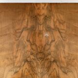 Square coffee table in elm magnifying glass 70s