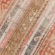 Tapis pour couloir rouge et beige, tapis vintage coureur, 70x289 cm