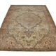 6x8 Madallion Pattern Cream & Salmon Persian Rug, 196x260Cm