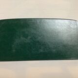Mail rack letter holder green leather