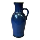 Blue stoneware pitcher by Herbert Schulze Crinitz