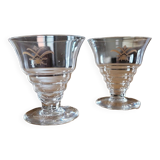 2 old glasses, bistro style