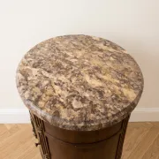 Louis XV style bedside table in wood and marble