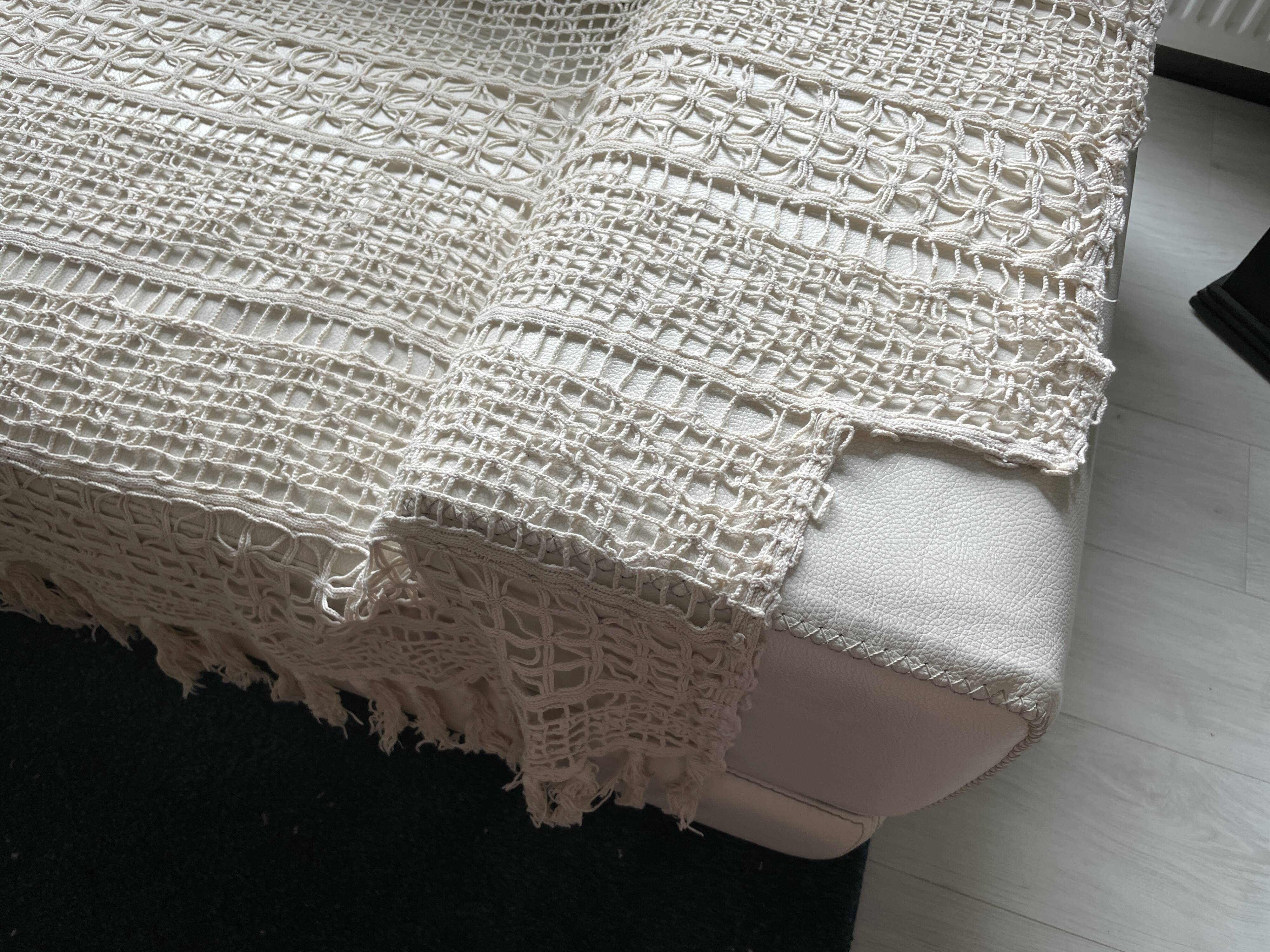 Bedside rug - throw in old cotton thread