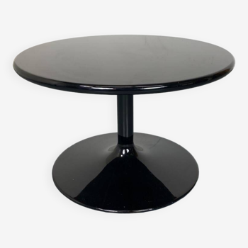 Table Basse d'Appoint Ronde Noire par Pierre Paulin pour Artifort, 1970s