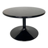 Round Black Side Coffee Table by Pierre Paulin for Artifort, 1970s