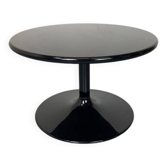Round Black Side Coffee Table by Pierre Paulin for Artifort, 1970s