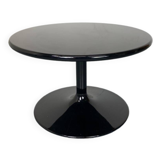 Table Basse d'Appoint Ronde Noire par Pierre Paulin pour Artifort, 1970s