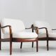 Set of 2 vintage Danish mid-century armchairs 1960s