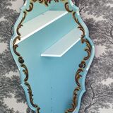 Miroir biseauté et églomisé style baroque vintage