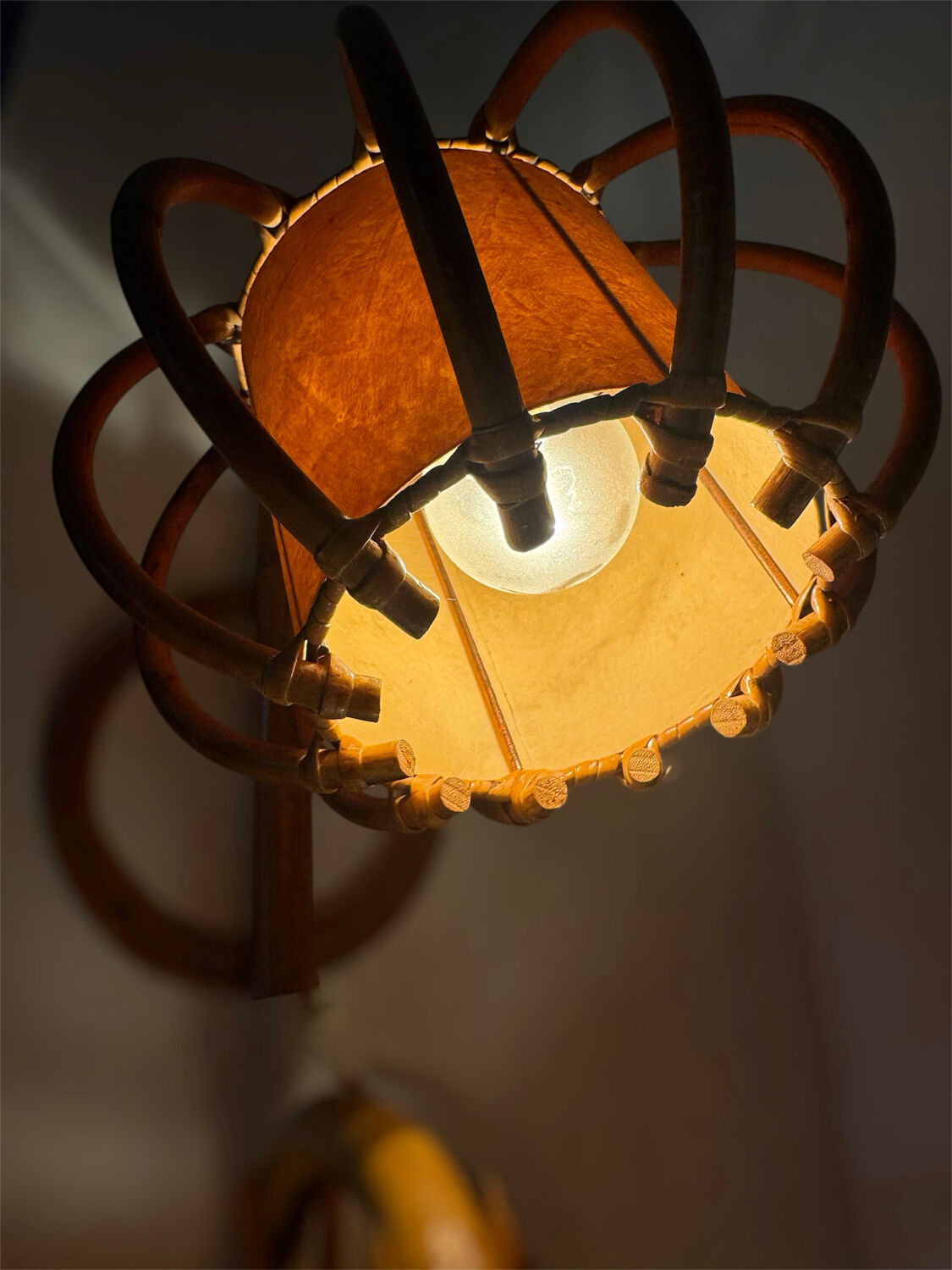 Appliques Louis Sognot bambou années 60