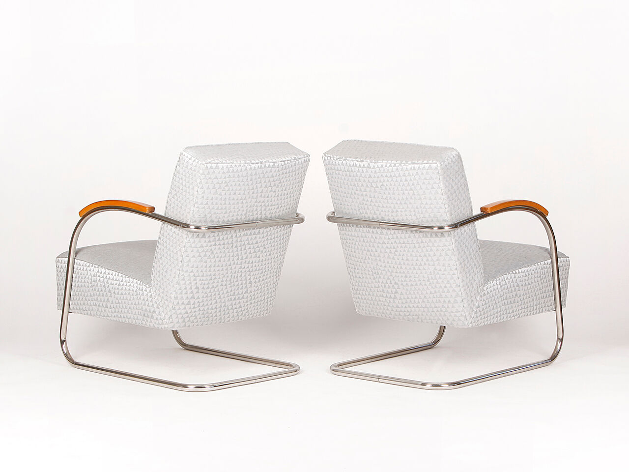Tubular Steel Armchairs from Mücke-Melder 1930s, Set of Two