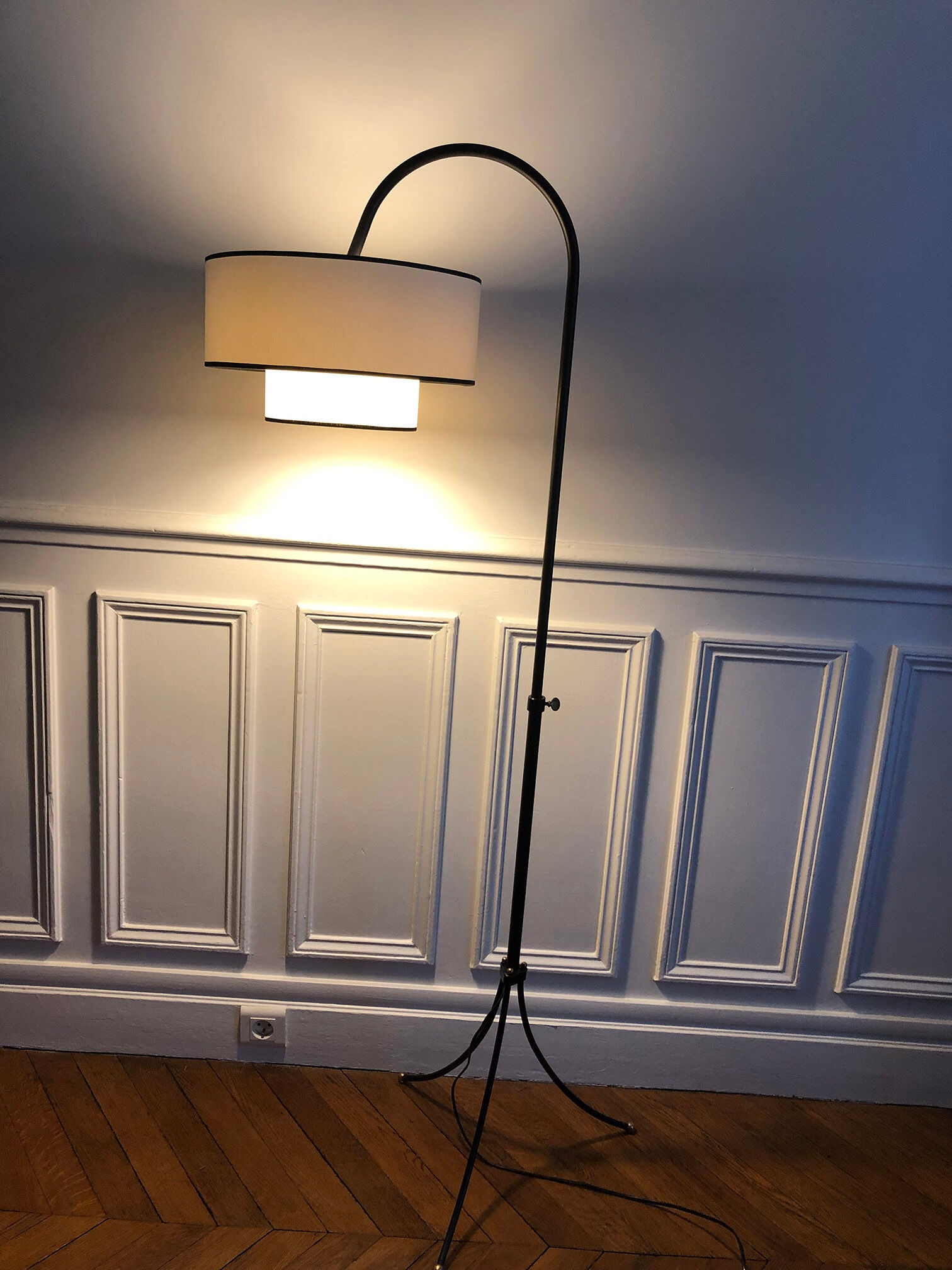 Tripod floor lamp 1950 - 1960 adjustable