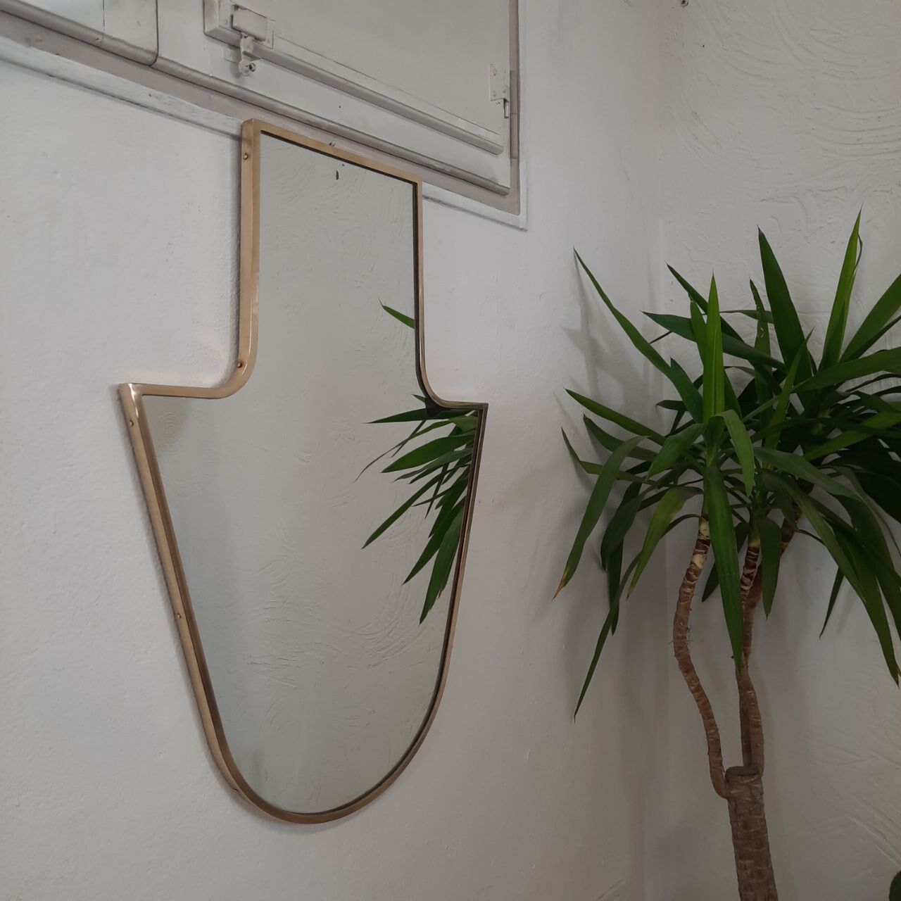 Miroir en laiton années 1950