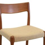 Ensemble de 4 chaises de salle à manger danoises en teck "Borup".