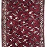 Turkmen Bukhara Yomud Rug: 3.10 X 2.08 Meters