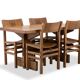 Officina Rivadossi. Brutalist style table and four chairs. Italy, circa 19