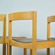Vintage oak DUTCH DESIGN dining chairs in modern minimalist style, 1960s