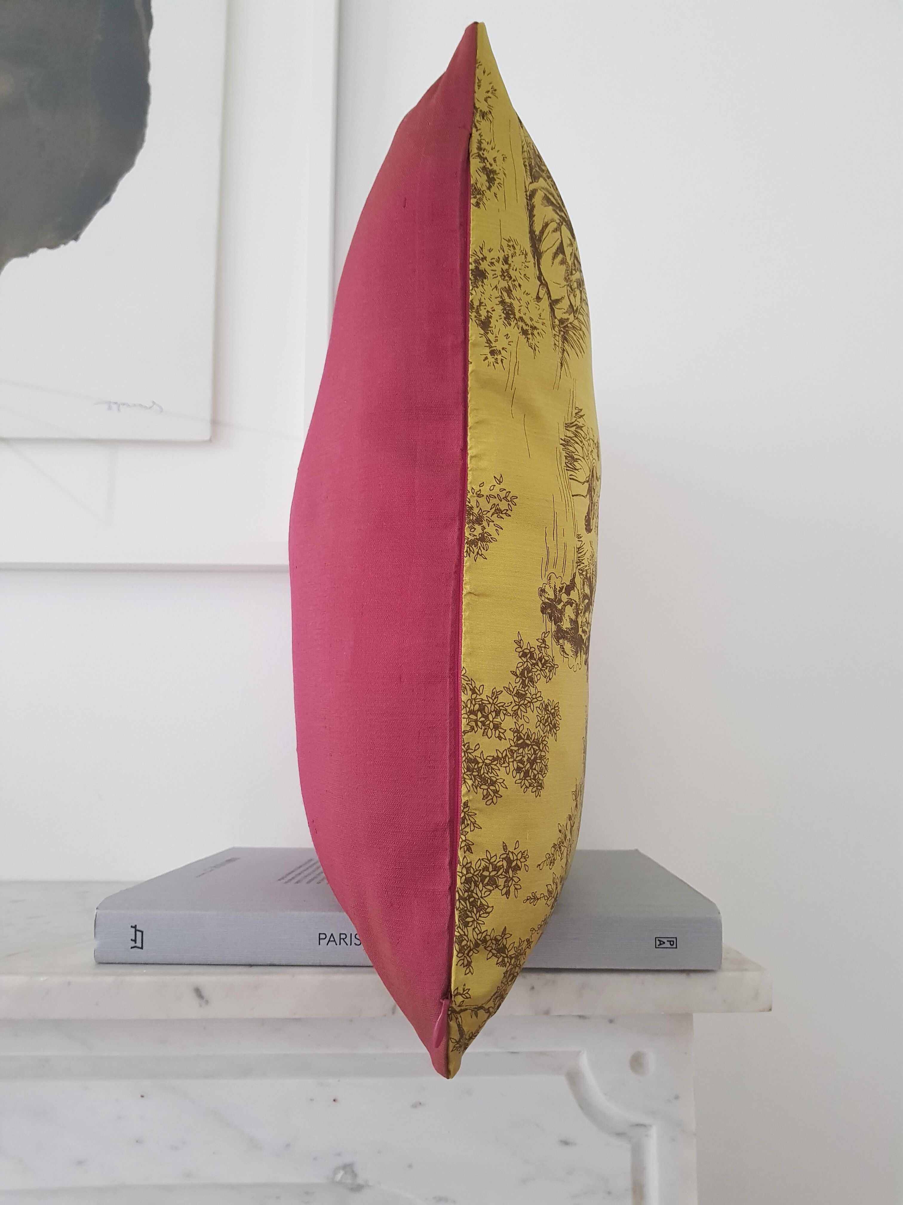 Silk cushion cover