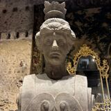 Pair of monumental patinated plaster terms from the early 20th century.