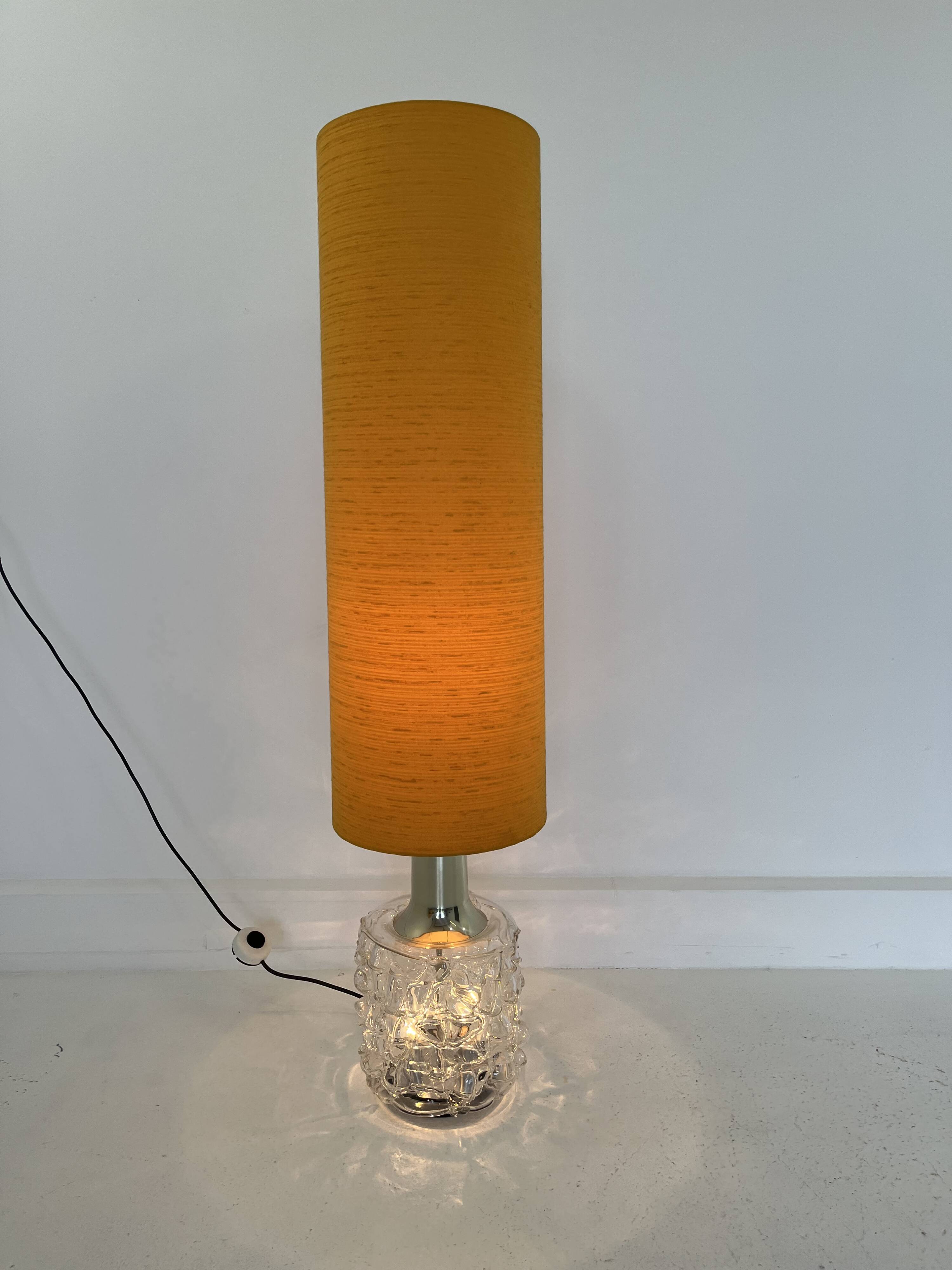 Lampe vintage en verre bulle et chrome de Doria Leuchten, Allemagne, années 1960.