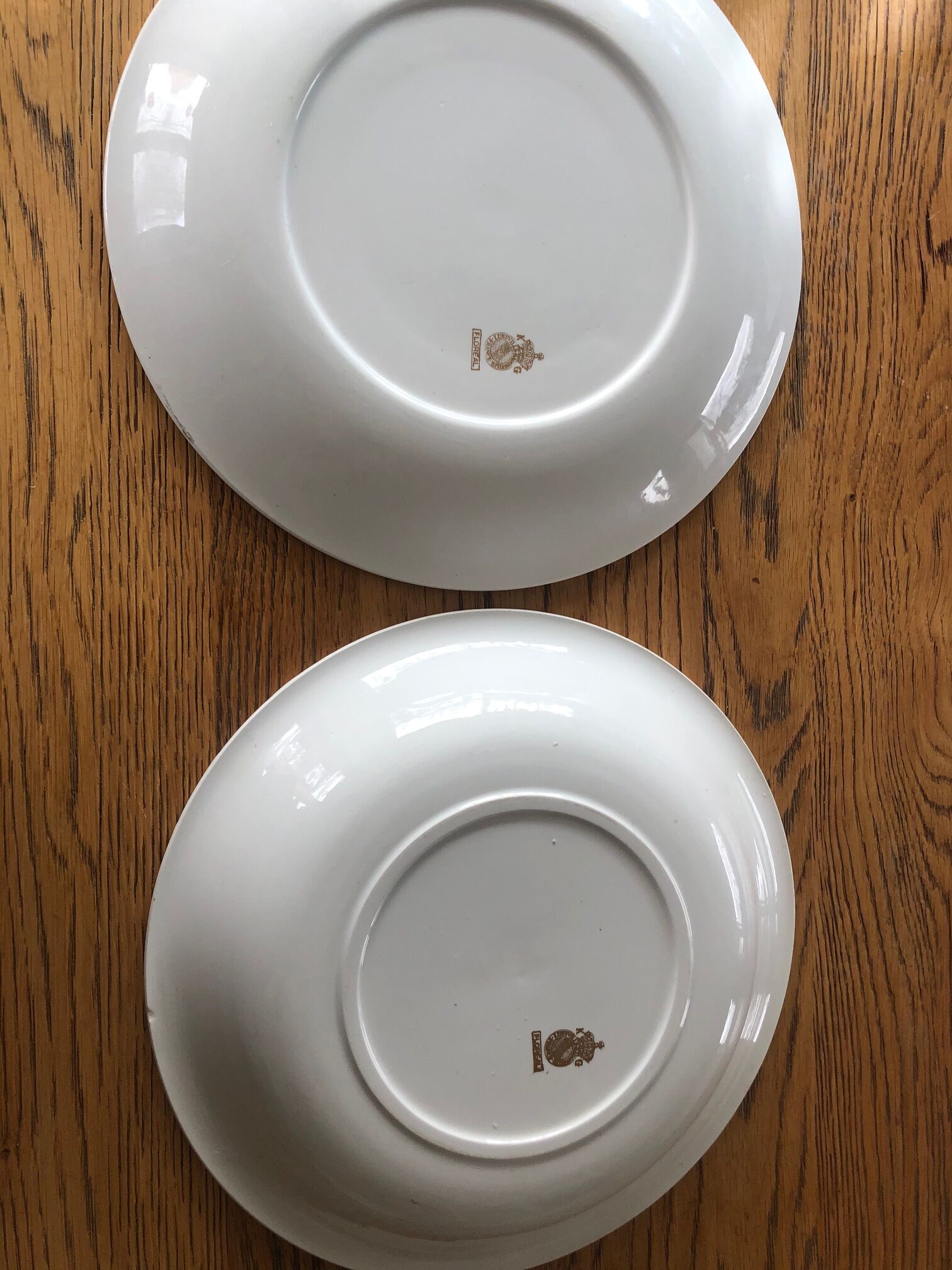 Lot of 2 serving dishes old Lunéville Badonviller model Floréal