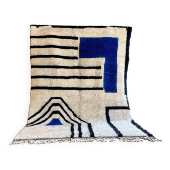 Berber rug natural wool Morocco 3 x 2 m