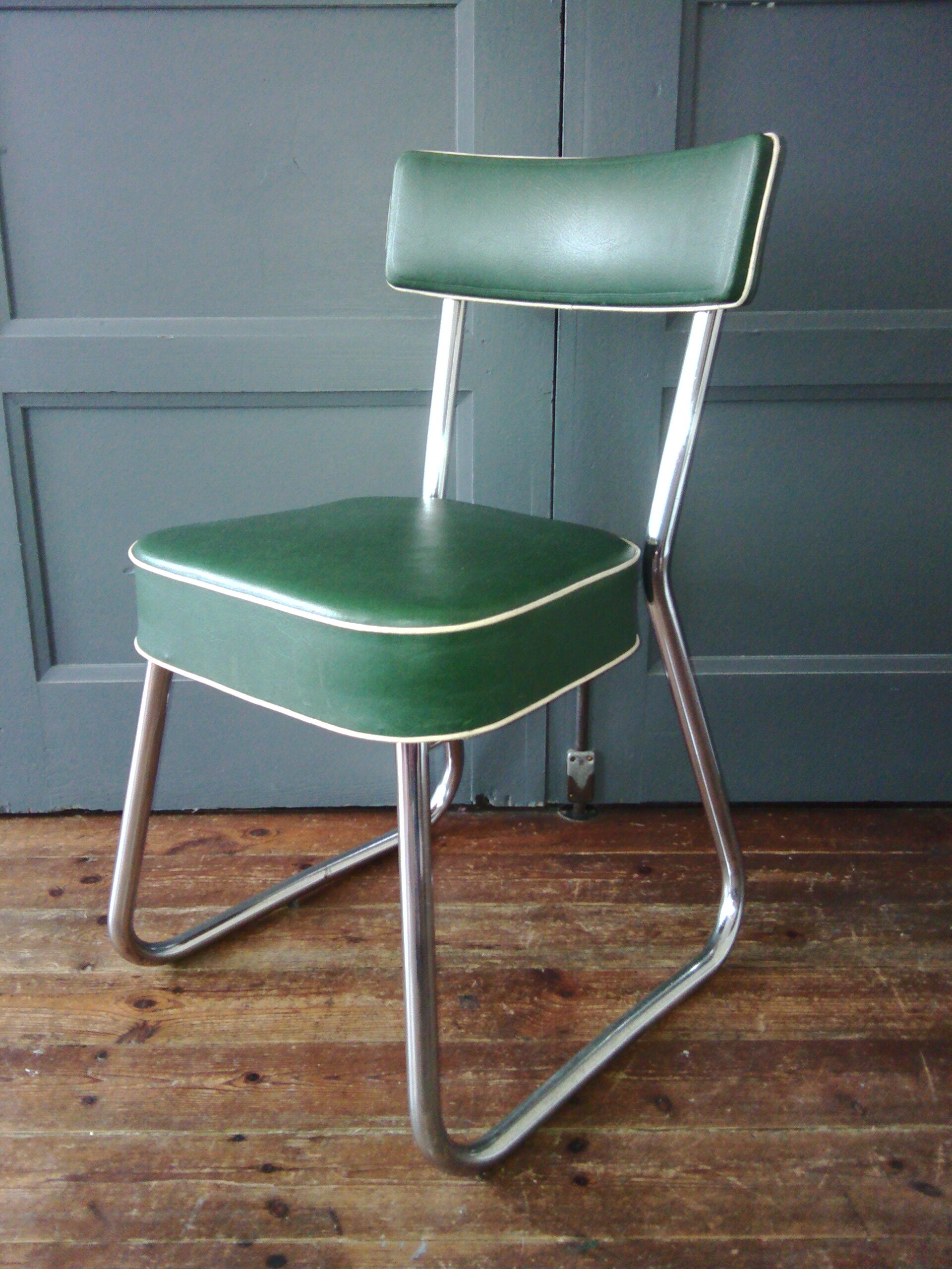 Vintage industrial sled desk